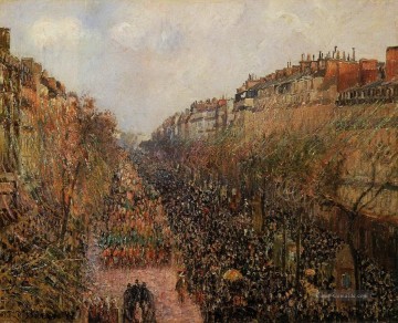  pissarro - Boulevard Montmartre karneval 1897 Camille Pissarro Pariser